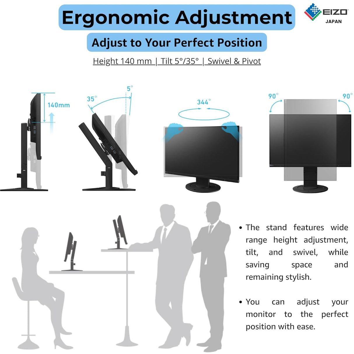 EIZO FlexScan EV2360 22.5" IPS Office Monitor