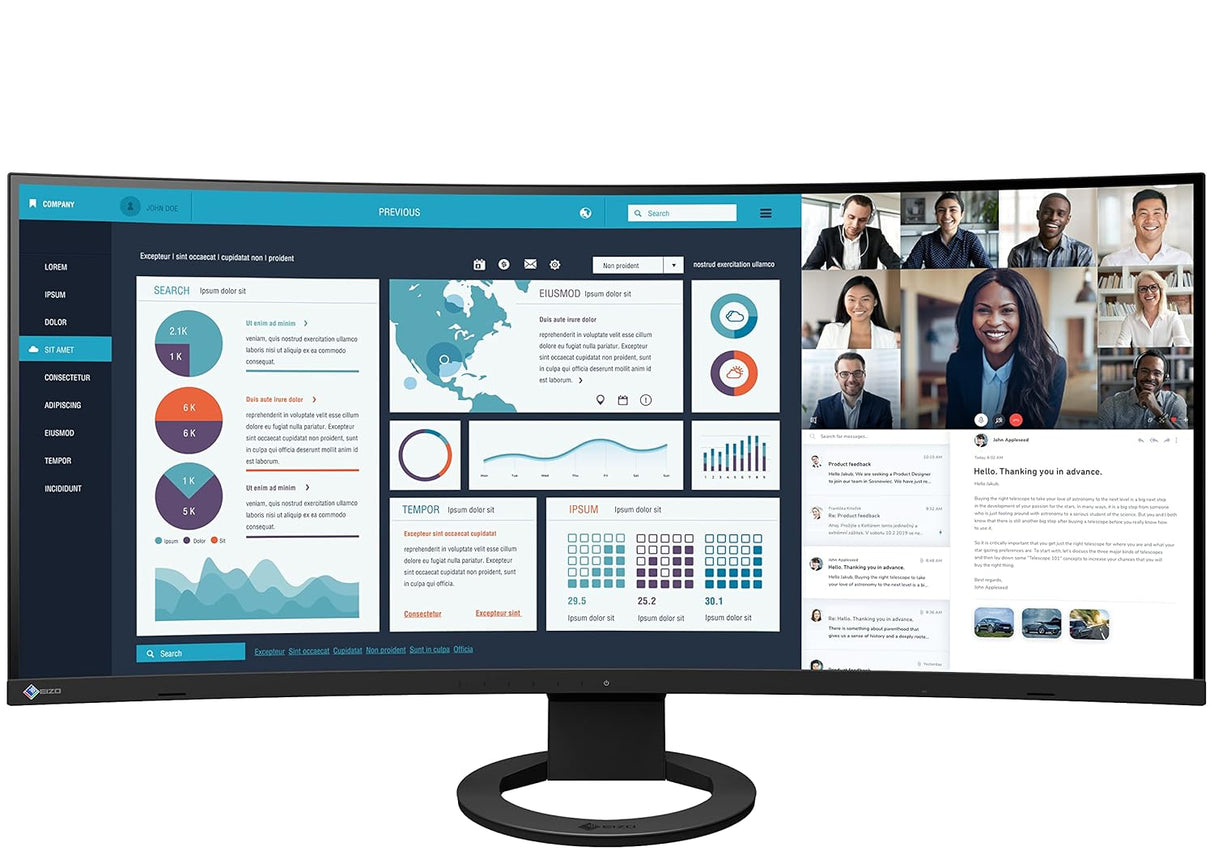 EIZO FlexScan EV3895 37.5" Curved Ultrawide Monitor
