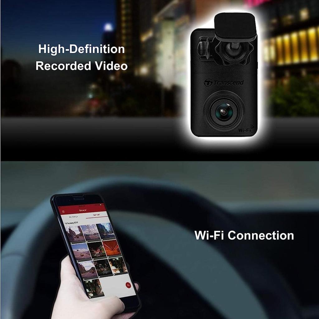 Reliable Transcend DP 10 Dash Cam with 1440P resolution and Sony STARVIS sensor for high-quality, detailed recordings.