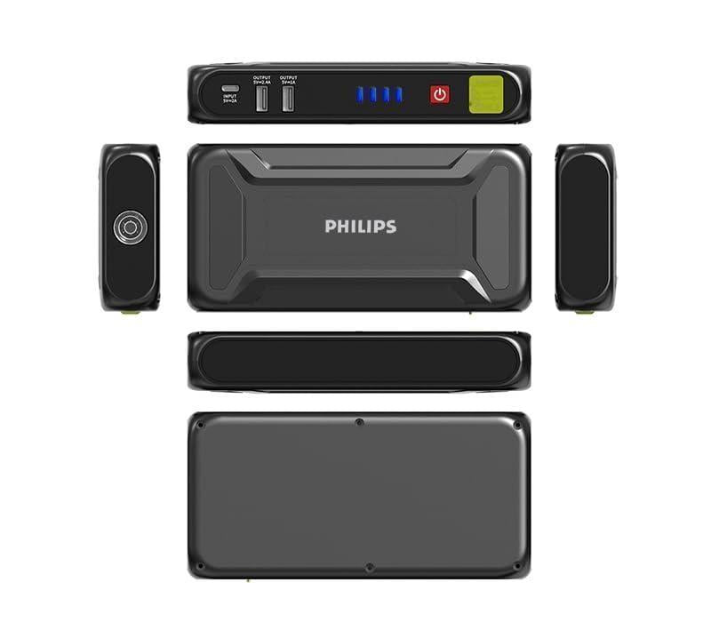 Philips jump starter for vehicles, compact design for easy transport and use