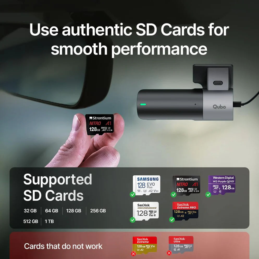 Qubo 2K Resolution QHD DashCam