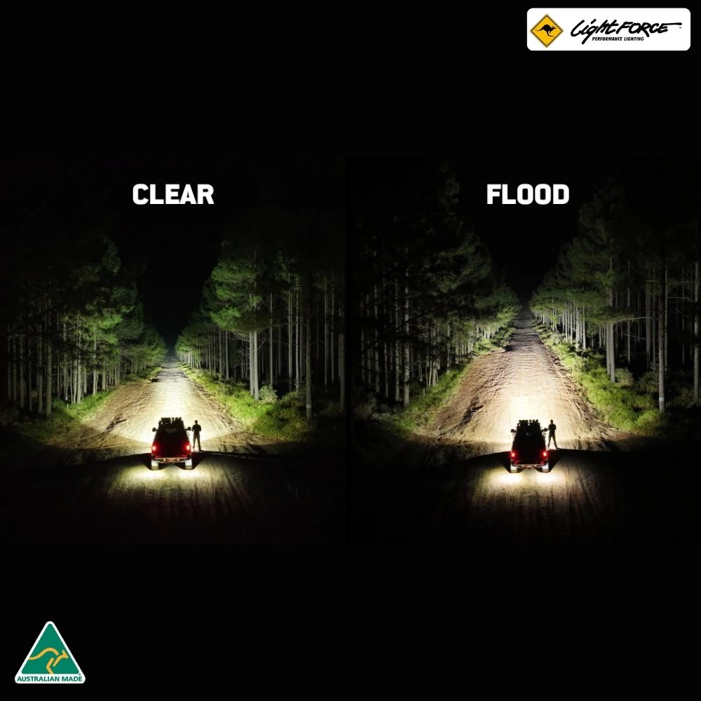 "Efficient Lightforce Striker LED fog light that cuts through fog and mist, ensuring safer driving at night."
