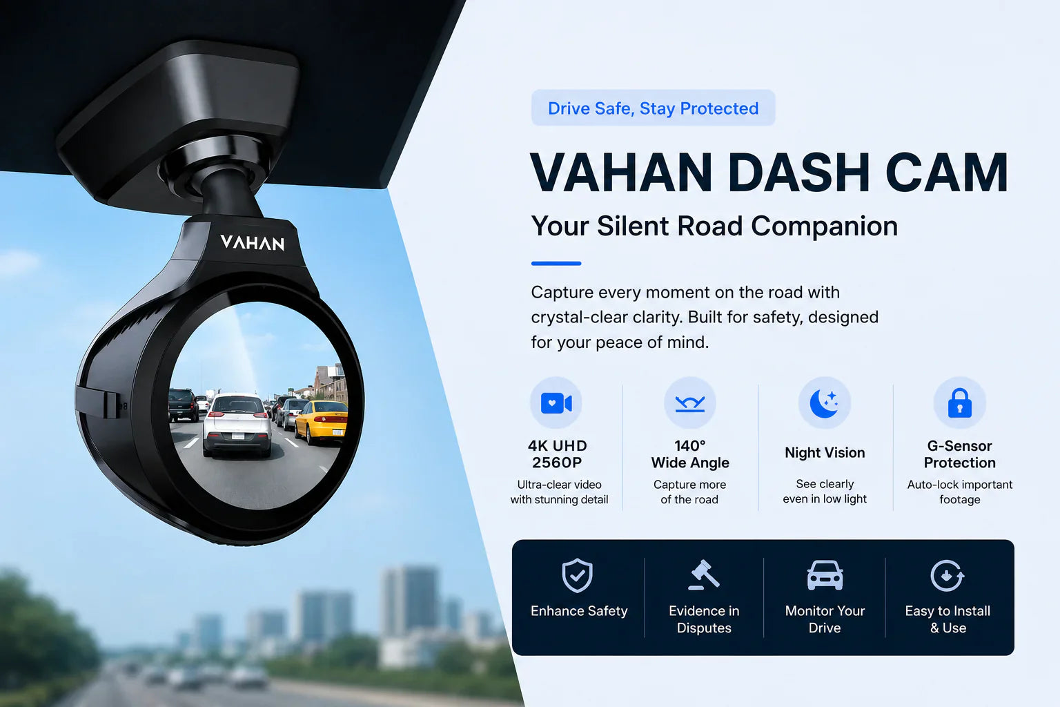 VahanVue Dash Camera 