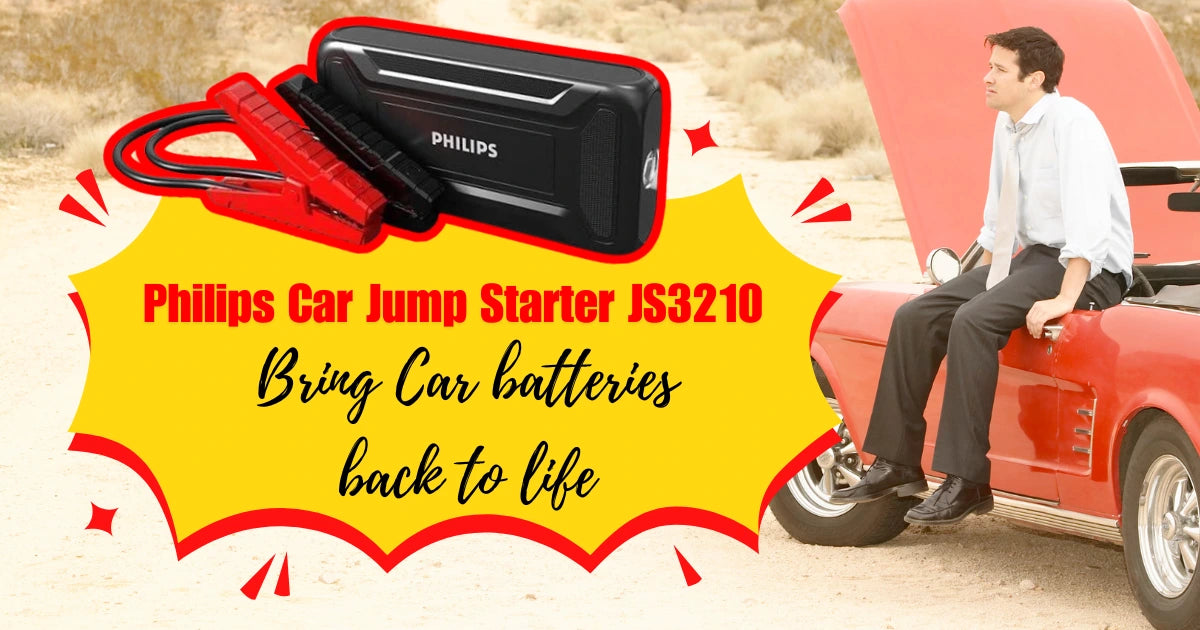 Philips JS3210 Jump Starter : Revive Dead Batteries at once!