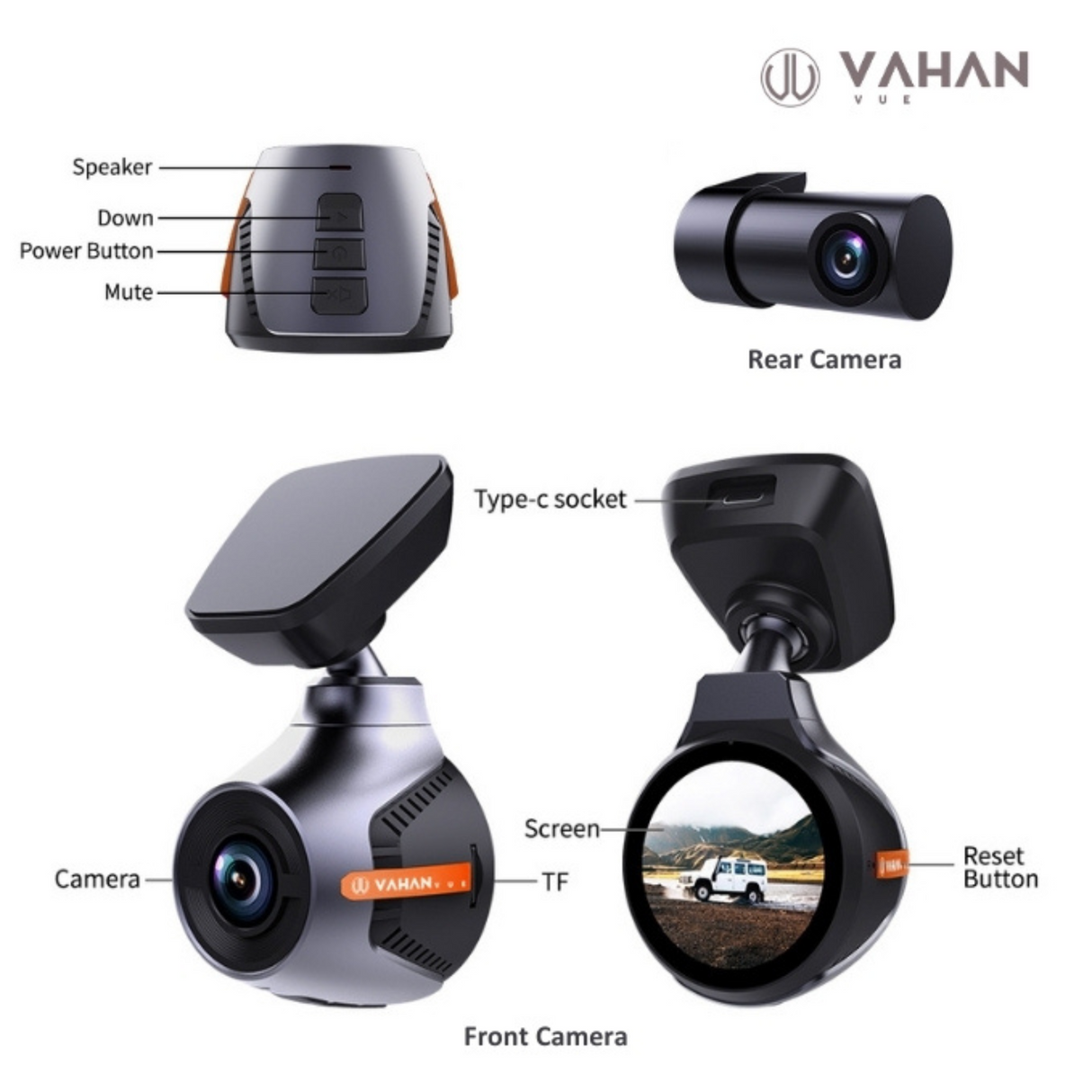 VAHAN VUE K05 Dash Cam at CAMSTORE – integrate your dash cam with a mobile app for easy access to video footage and real-time tracking.