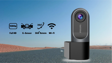 PHILIPS GS 3001 Dash Camera 2MP FHD 1080p G-Sensor 132° Super Wide Angle