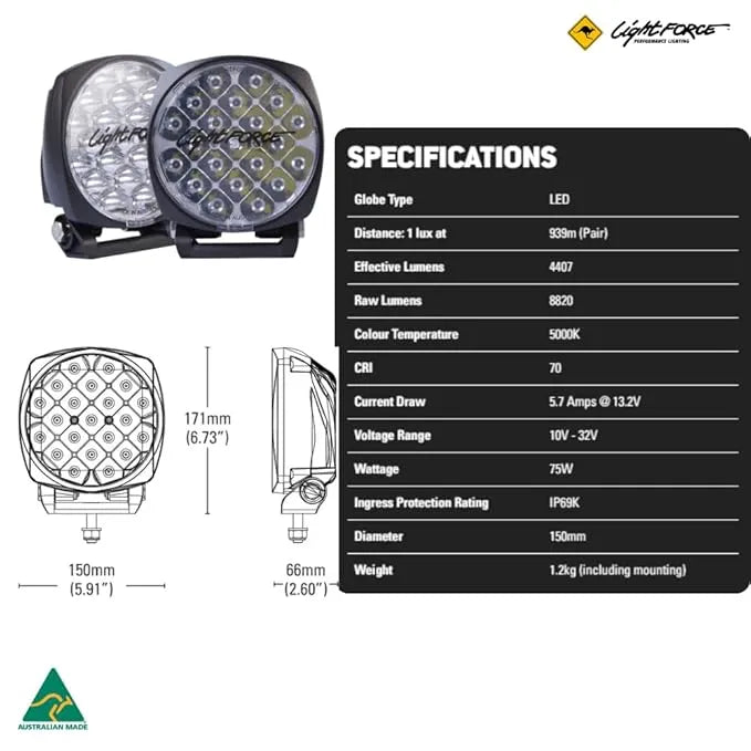 Lightforce Venom LED Range Drivin Light