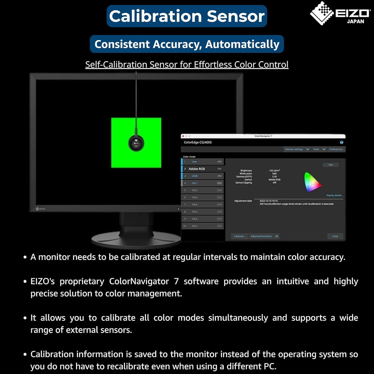EIZO ColorEdge CS2400R 24.1 Inch (61.1 cm) IPS, 1920 x 1200