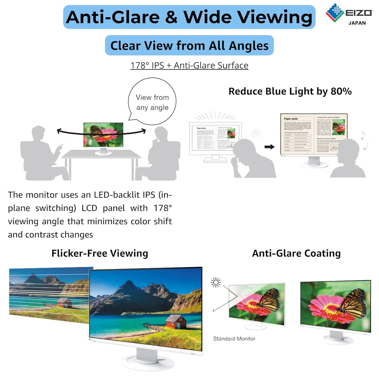 EIZO FlexScan EV2360 22.5" IPS Office Monitor