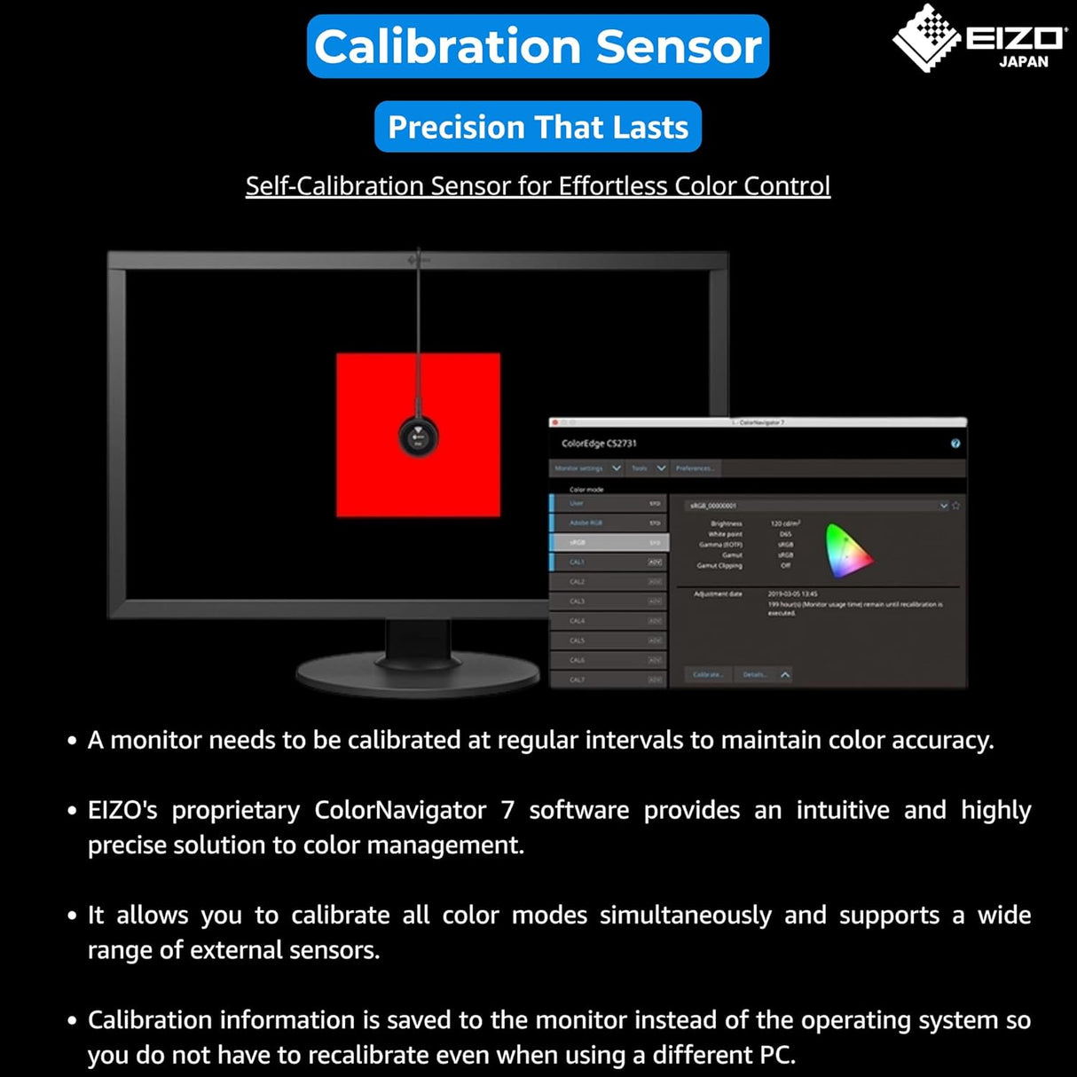 EIZO ColorEdge CS2731, 27″ (68.5 cm), Wide-Gamut IPS LCD