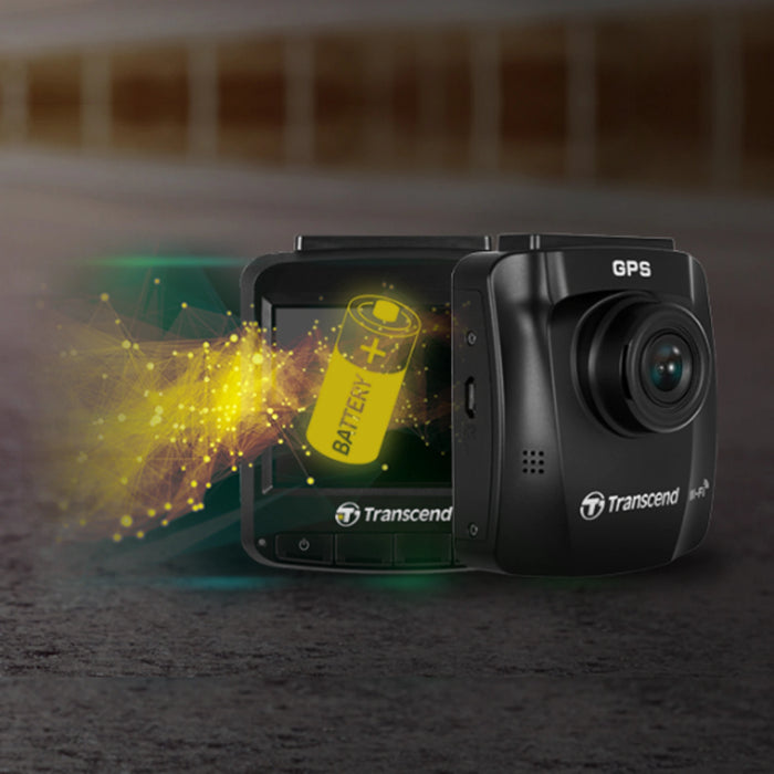 Car dashboard camera built in battery