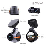 VAHAN VUE 4K Dash Camera UHD 2560P 8MP 140° Wide Angle Night Vision