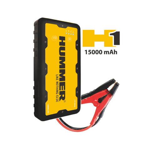 "HUMMER H1 Jump Starter for car battery, designed for powerful and quick emergency starts on the go."
