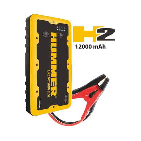 "HUMMER H2 Jump Starter for car battery, designed for quick and efficient jump-starting of vehicles."

