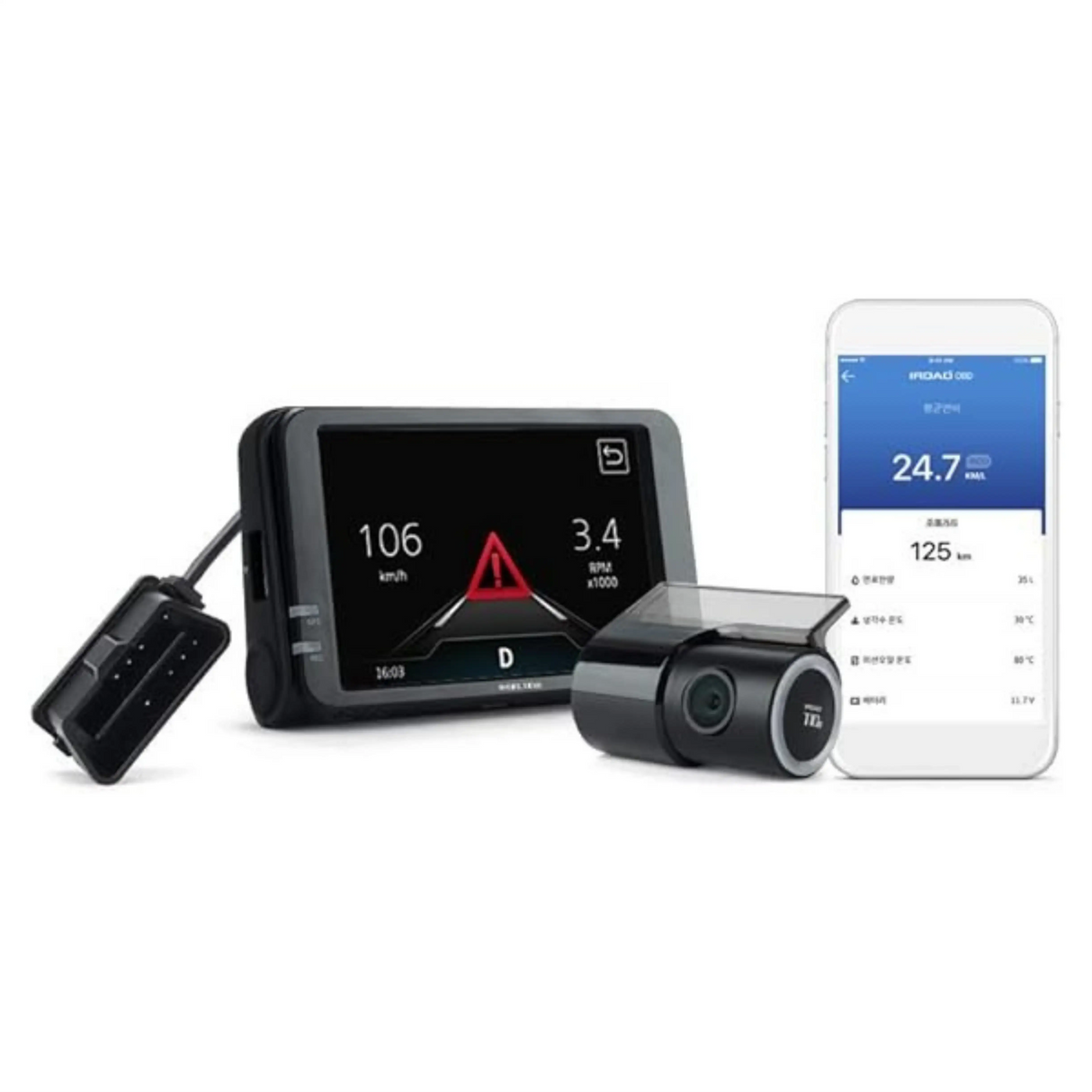 IROAD T10S2 Dash Camera with built-in Wi-Fi, motion detection, ADAS, and a 32GB MicroSD card for seamless operation and storage.
