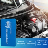 Jumpermate Jump Starter with easy-to-read LED indicators, showing battery status and charging progress
