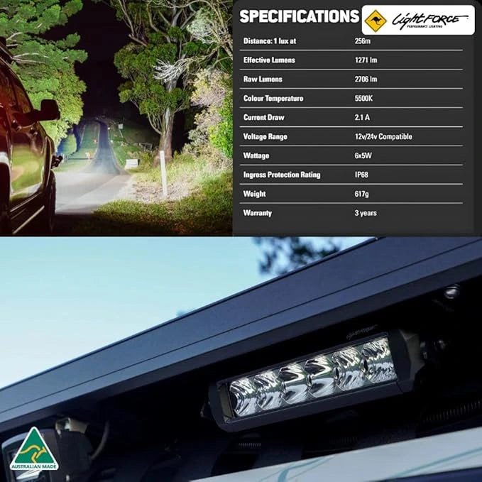 "Efficient Lightforce Striker LED fog light that cuts through fog and mist, ensuring safer driving at night."
