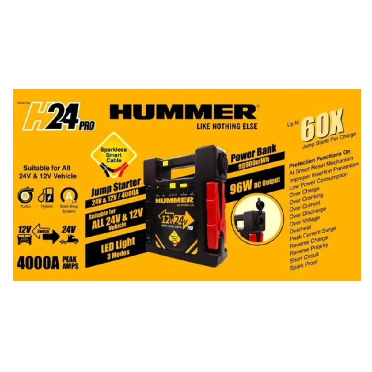 HUMMER  H24 PRO Jump Starter for Vehicles