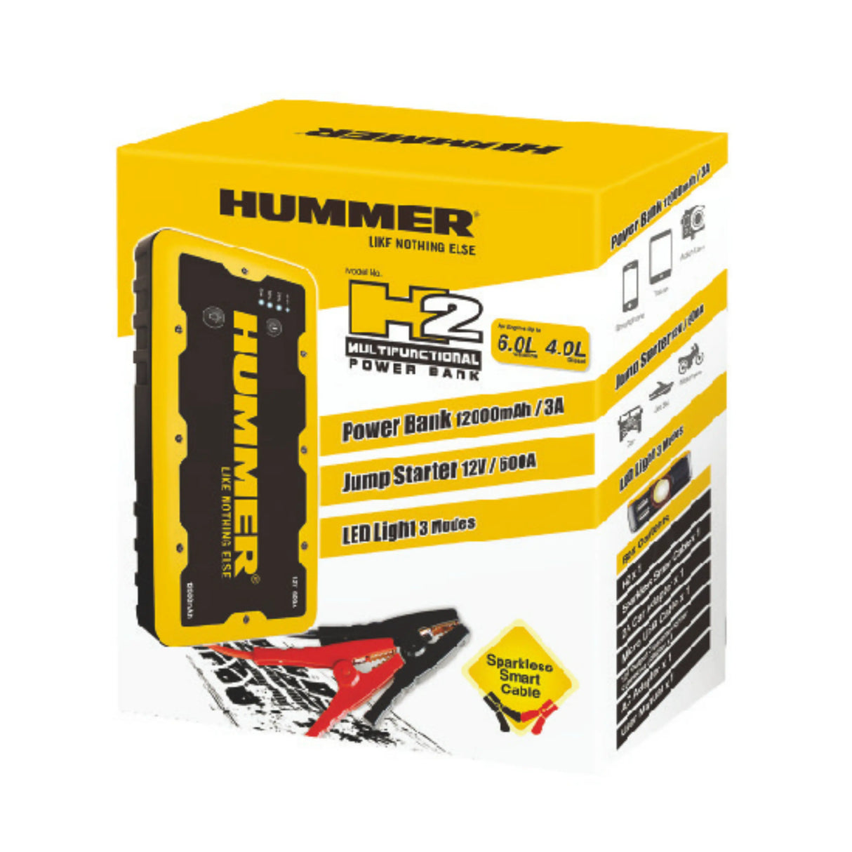 HUMMER  H2 12000 mAh Jump Starter